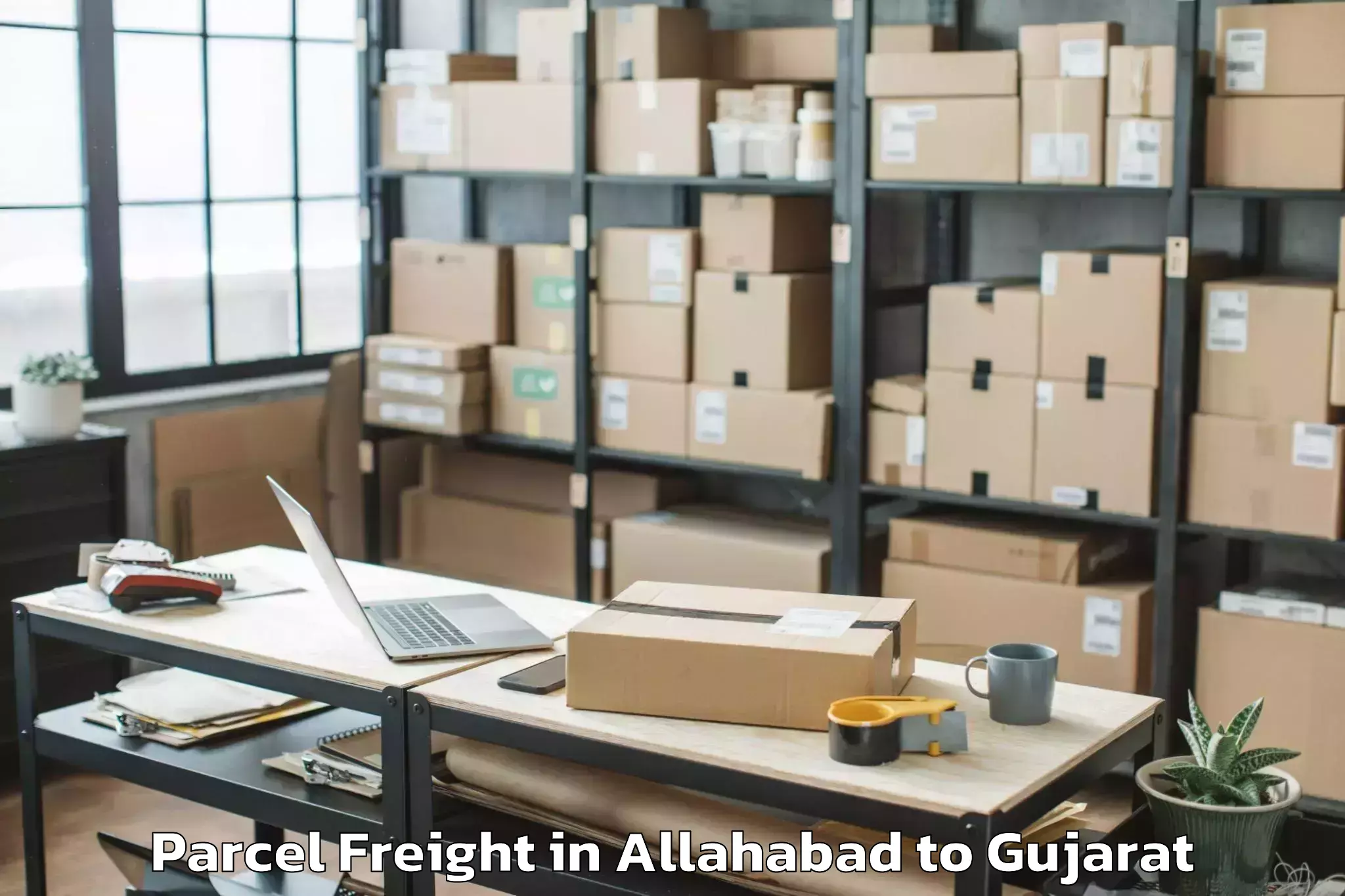 Efficient Allahabad to Bhilad Parcel Freight